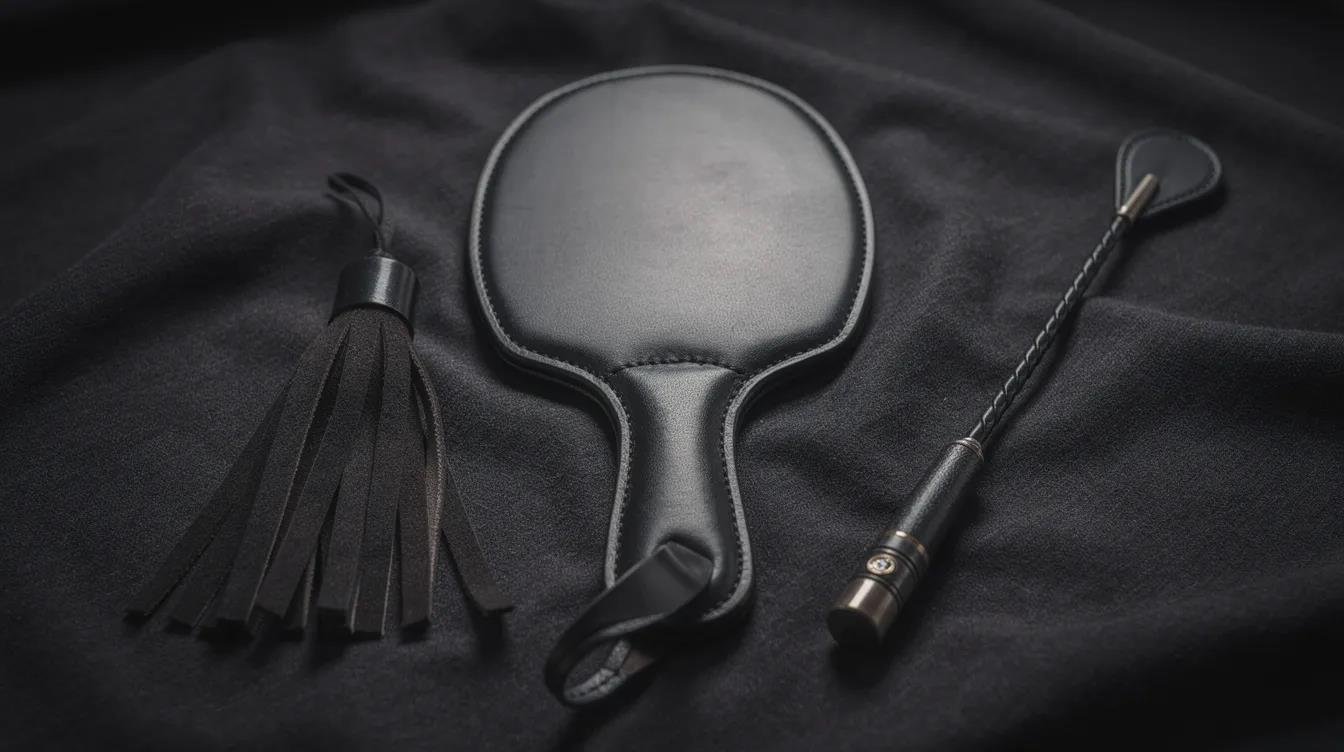 Paddles vs Floggers vs Crops: Beginner Impact Toys Compared — editorial illustration