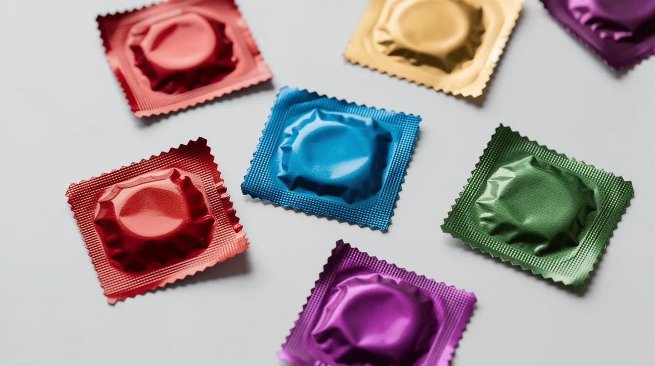 Latex vs Polyisoprene vs Polyurethane Condoms — editorial illustration