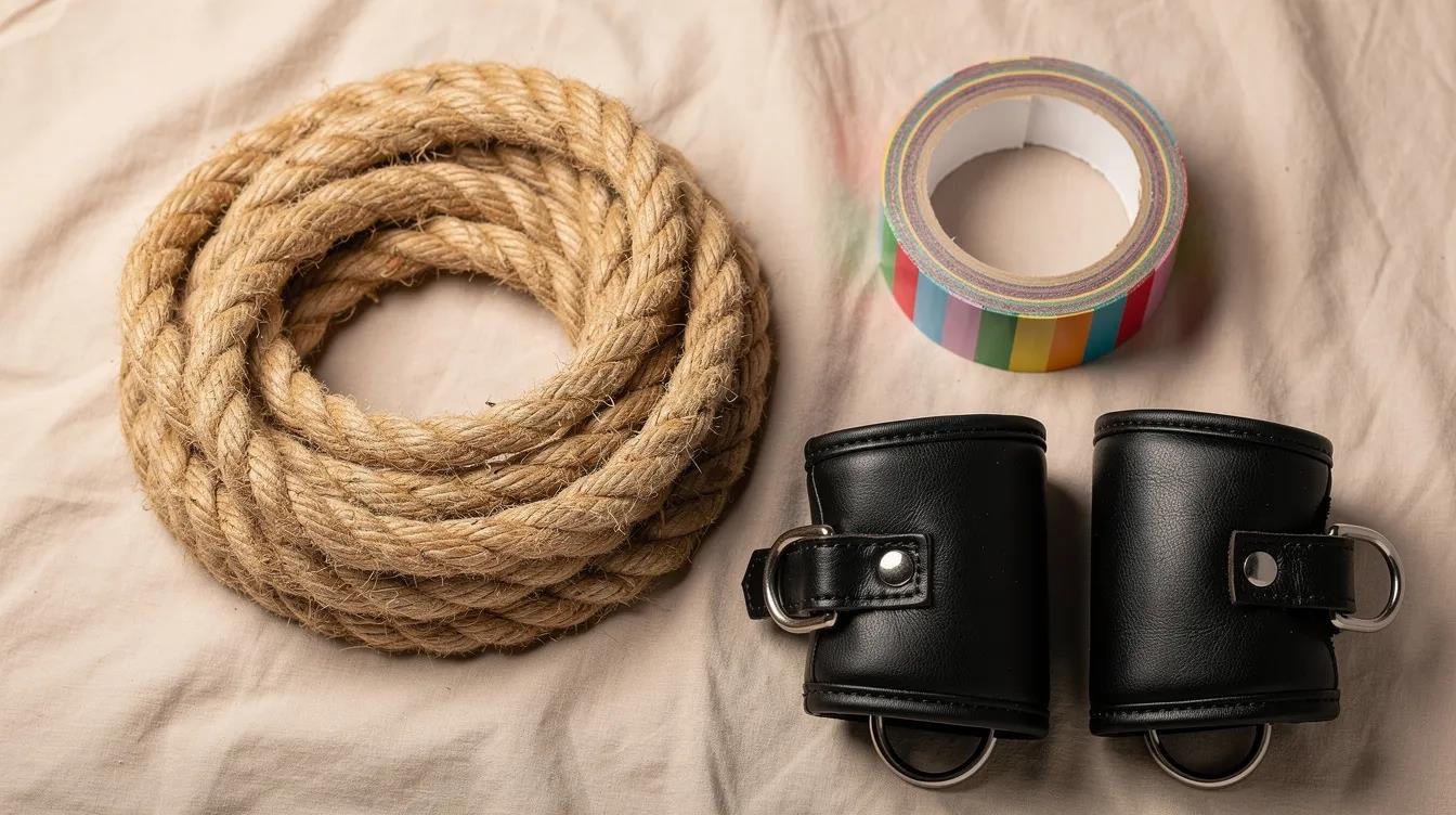 Bondage Rope vs Tape vs Cuffs: A Beginner Comparison Guide — editorial illustration